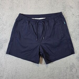 Birddogs Lined Shorts Mens XL Navy Blue Athletic Gym Running Zipper Pockets 6"